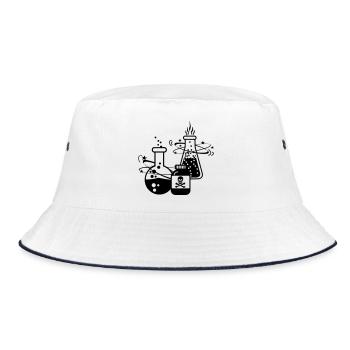 Mischen von Giften - Bucket Hat - Weiß/Navy - Vorne