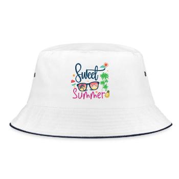 Sweet Summer - Bucket Hat - white/navy - Front