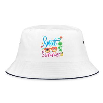 Sweet Summer - Bucket Hat - white/navy - Front