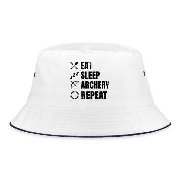 Archery Schedule - Bucket Hat - white/navy - Front