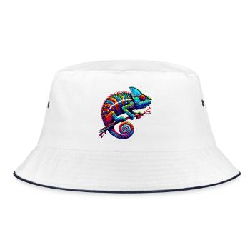 Chameleon - Bucket Hat - white/navy - Front