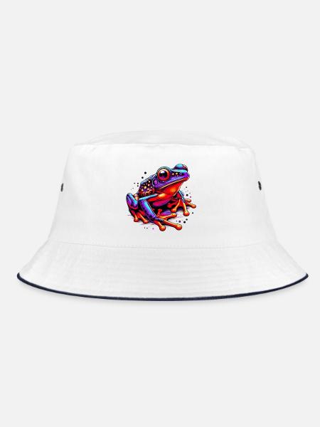 Grenouille - Bob - blanc/marine
