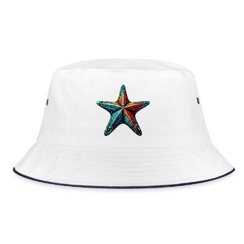 Starfish - Bucket Hat - white/navy - Front