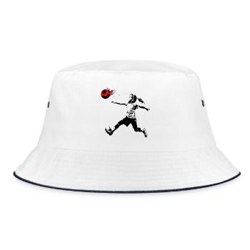 MädchenFussball - Bucket Hat - Weiß/Navy - Vorne