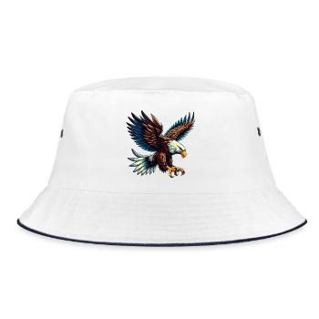 Eagle - Bucket Hat - white/navy - Front