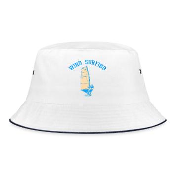 Windsurfers - Bucket Hat - white/navy - Front