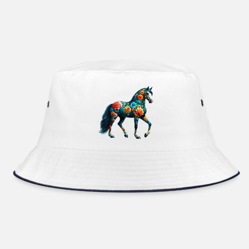 Pferd mit Blumen geschmückt Bucket Hat