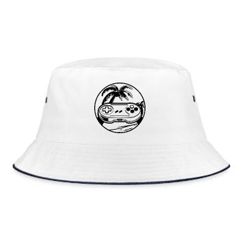 Gamepad - Bucket Hat - white/navy - Front