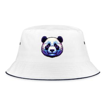 Panda - Bucket Hat - Weiß/Navy - Vorne
