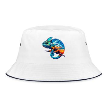 Chameleon - Bucket Hat - white/navy - Front