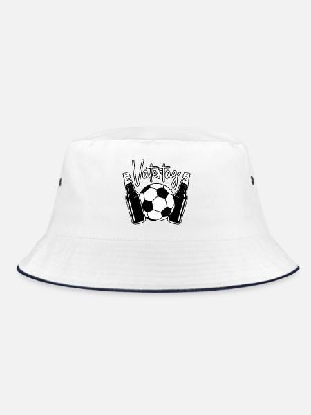 Vatertag Fußball - Bucket Hat - Weiß/Navy