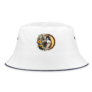 Night and day - Bucket Hat - white/navy - Front