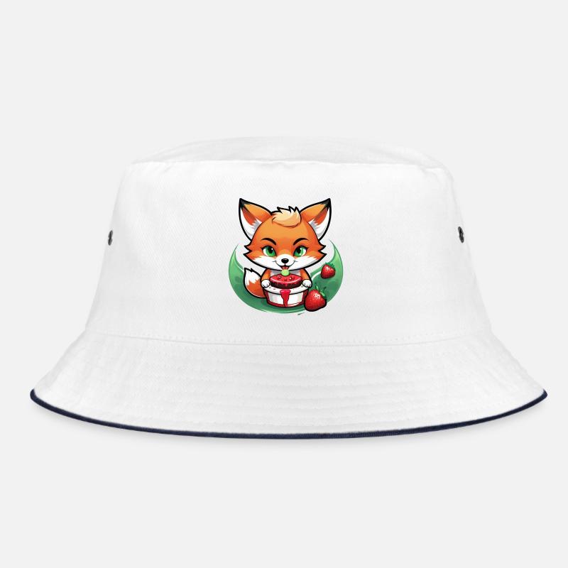 Foxy Strawberry Cake Bucket Hat