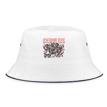 T-Shirt Usedom zombie – Ostsee Streetwear Design - Bob - blanc/marine - Devant