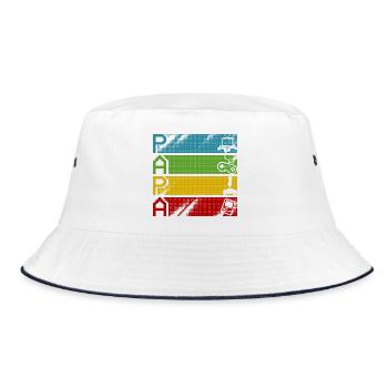 Rétro Gamers Pixel Multicolore - Bob - blanc/marine - Devant