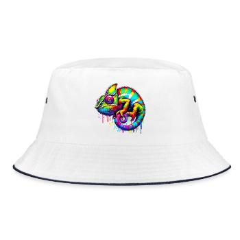 Chameleon - Bucket Hat - white/navy - Front