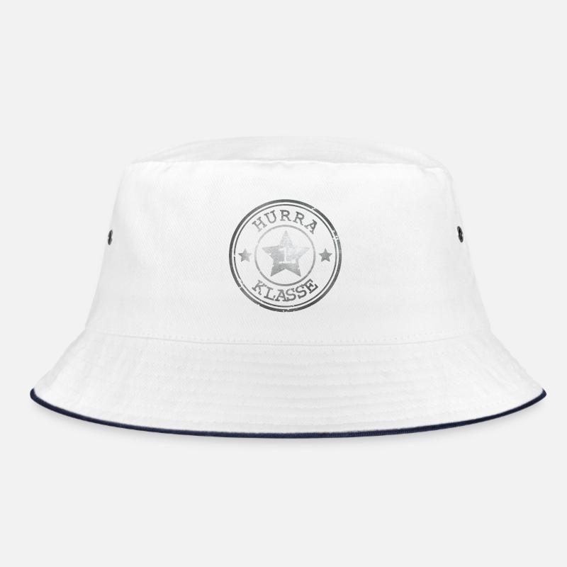 Hurrah 1st Class - Emblem with Star - Silver Bucket Hat