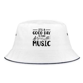 Musician Music Instrument - Bucket Hat - white/navy - Front