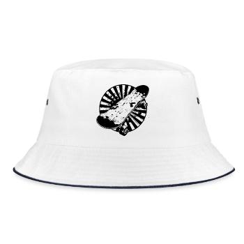 Skateboard Drawing - Bucket Hat - white/navy - Front