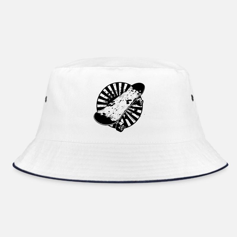 Skateboard Zeichnung Bucket Hat