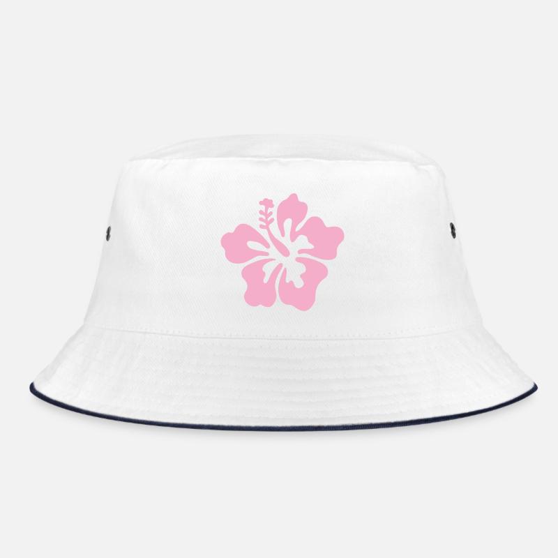 Fleur d’hibiscus - Rose clair - Bob - blanc/marine