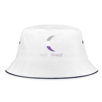 LGBTQ Pride Month - Not a Phase - Asexual - Bucket Hat - white/navy - Front