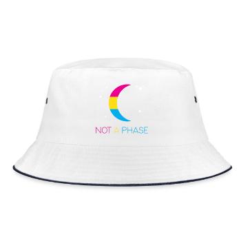 LGBTQ Pride Month - Not a Phase - Pansexual - Bucket Hat - white/navy - Front