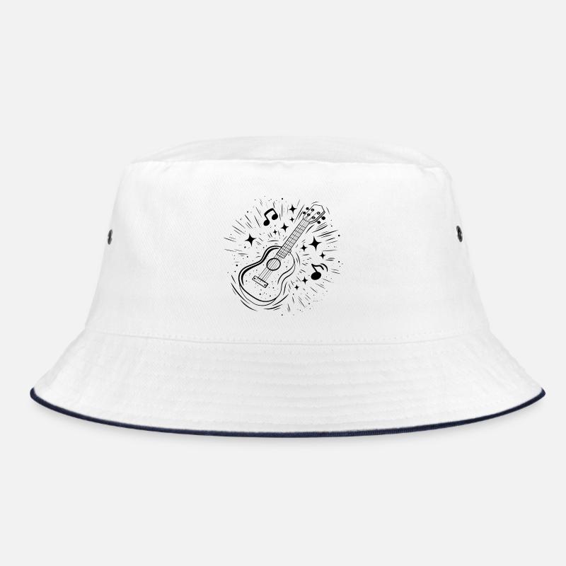 Ukulele Line Art Bucket Hat