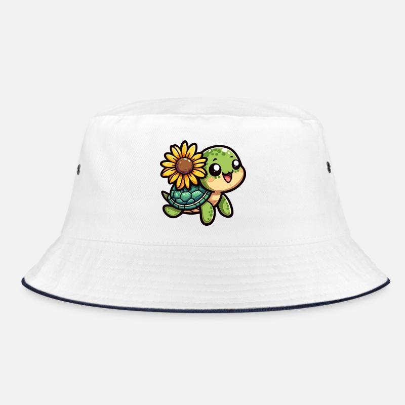 Schildkröte mit Sonnenblume Bucket Hat