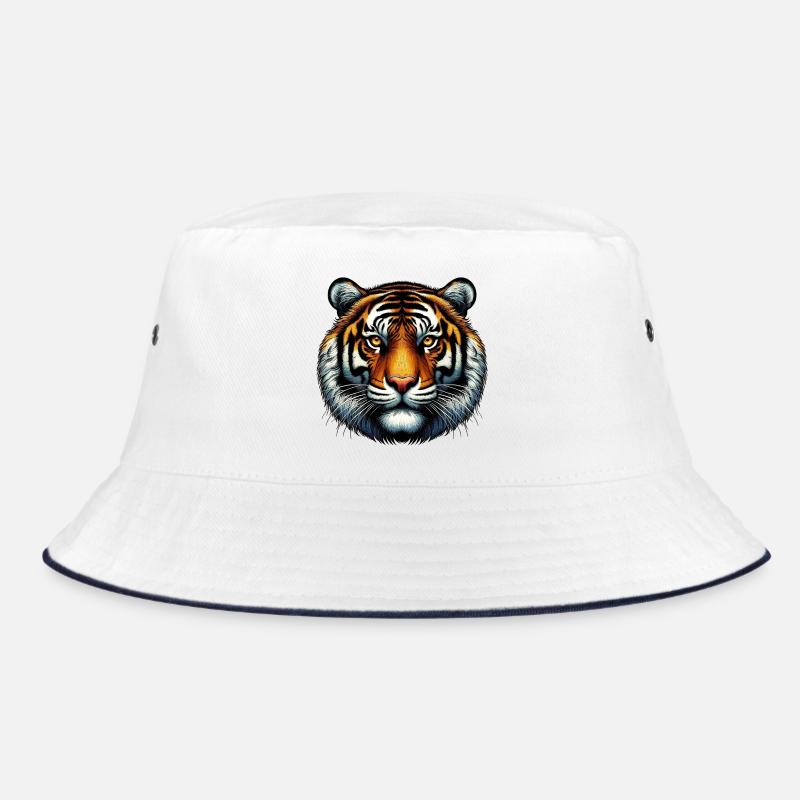 Tiger - Bucket Hat - Weiß/Navy