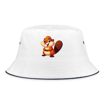 Beaver - Bucket Hat - white/navy - Front