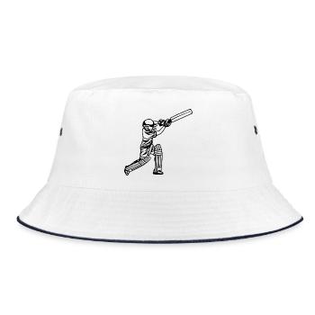 Cricket Boy - Bucket Hat - white/navy - Front