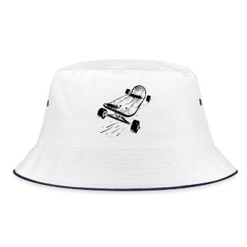 Skateboard - Bucket Hat - white/navy - Front