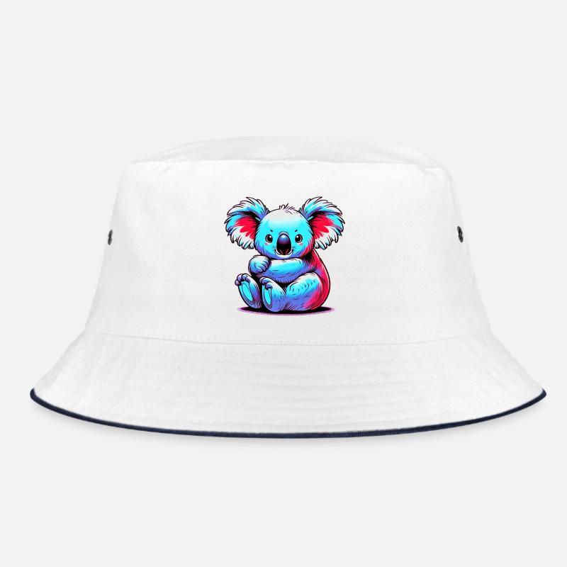Koala - Bucket Hat - Weiß/Navy
