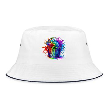 Chameleon - Bucket Hat - white/navy - Front