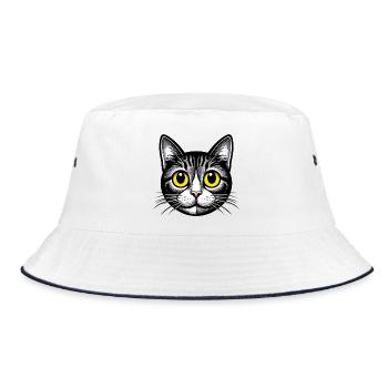 Chat - Bob - blanc/marine - Devant