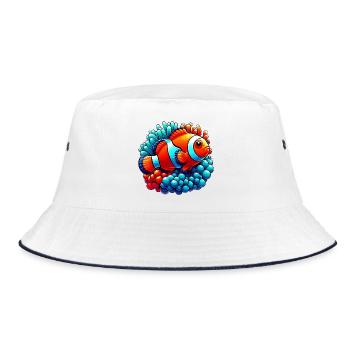 Clownfish - Bucket Hat - white/navy - Front