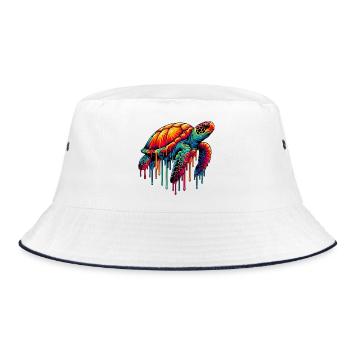Turtle - Bucket Hat - white/navy - Front