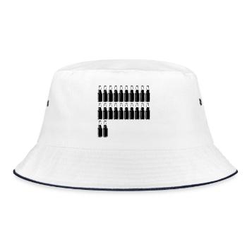 22 Beer Bottles - Beer - 22 Years - 22nd Birthday - Bucket Hat - white/navy - Front
