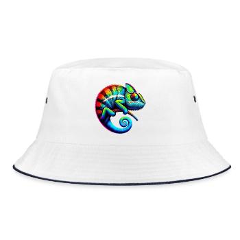 Chameleon - Bucket Hat - white/navy - Front