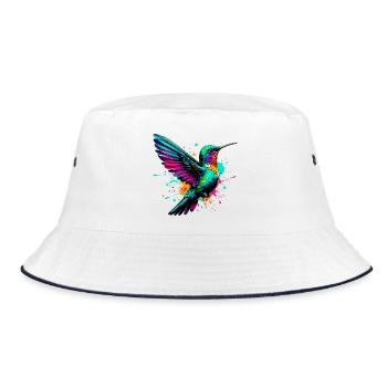 Hummingbird - Bucket Hat - white/navy - Front