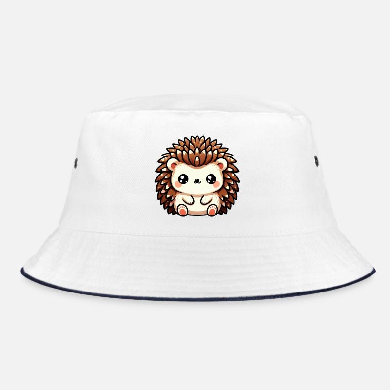Igel - Bucket Hat - Weiß/Navy