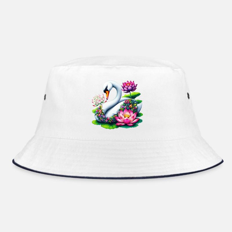 Cygne décoré de fleurs de lotus Bob