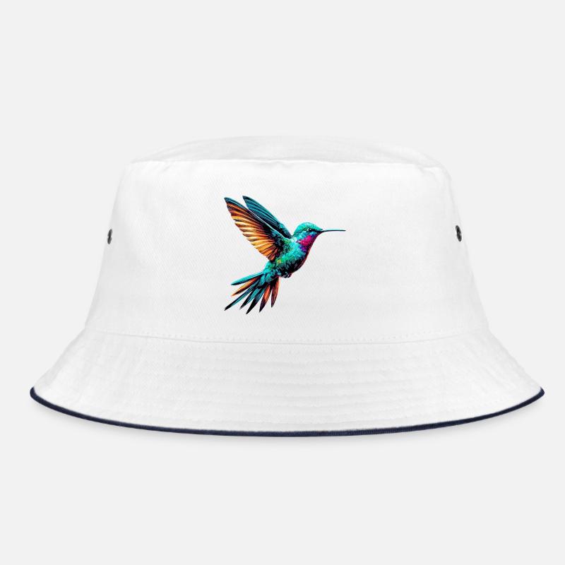 Kolibri - Bucket Hat - Weiß/Navy