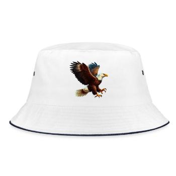 Eagle - Bucket Hat - white/navy - Front