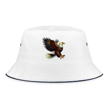 Eagle - Bucket Hat - white/navy - Front