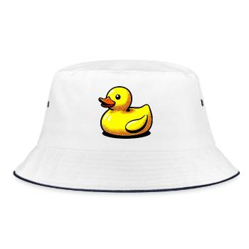 Duckling Duck Duck Duck - Bucket Hat - white/navy - Front