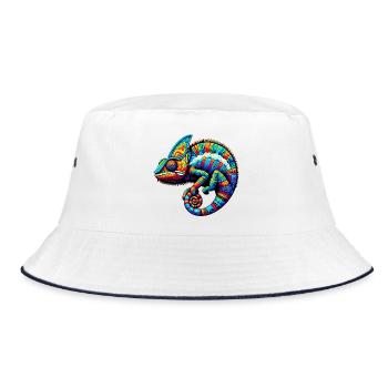 Chameleon - Bucket Hat - white/navy - Front