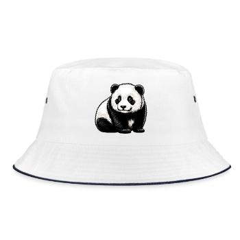 Panda - Bucket Hat - white/navy - Front