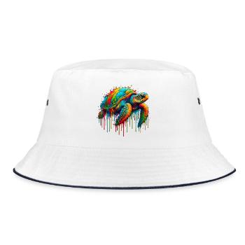 Turtle - Bucket Hat - white/navy - Front